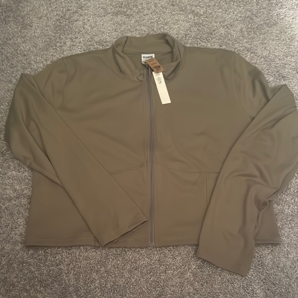 Olive Green Zip-Up Jacket